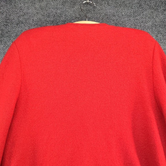 Geiger Collections Women's Button-Up Cardigan Sweater Red Size 42 Vintage - Picture 11 of 16